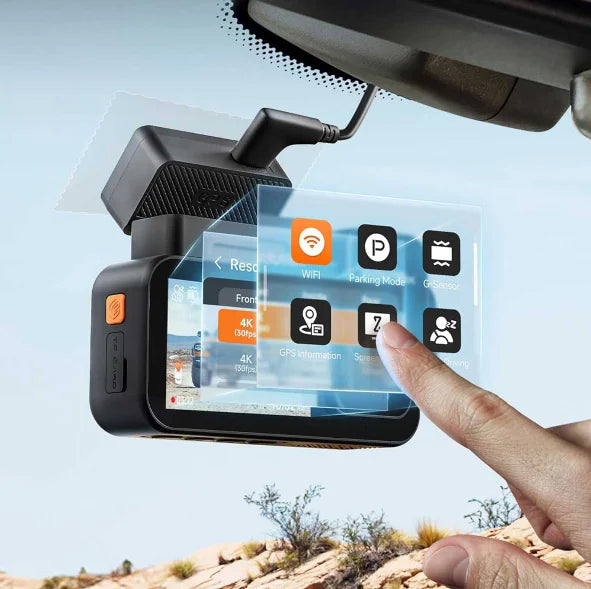 🔴 Dashcam Premium | 4K HDR | GPS | WiFi 5.8GHz | SD 128 Go | Contrôle Vocal