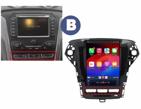 FORD MONDEO [2010–2014] – Boutons en bas - Grand Écran