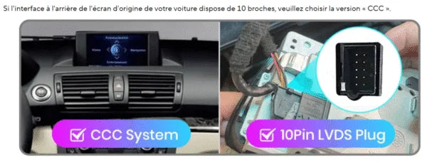 BMW SÉRIE 1 [2004–2013] - TYPE C | Ecran d'origine [CCC 10pin]