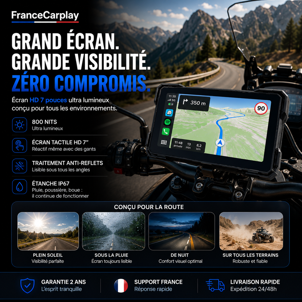 CarPlay & Android Auto Moto Sans Fil