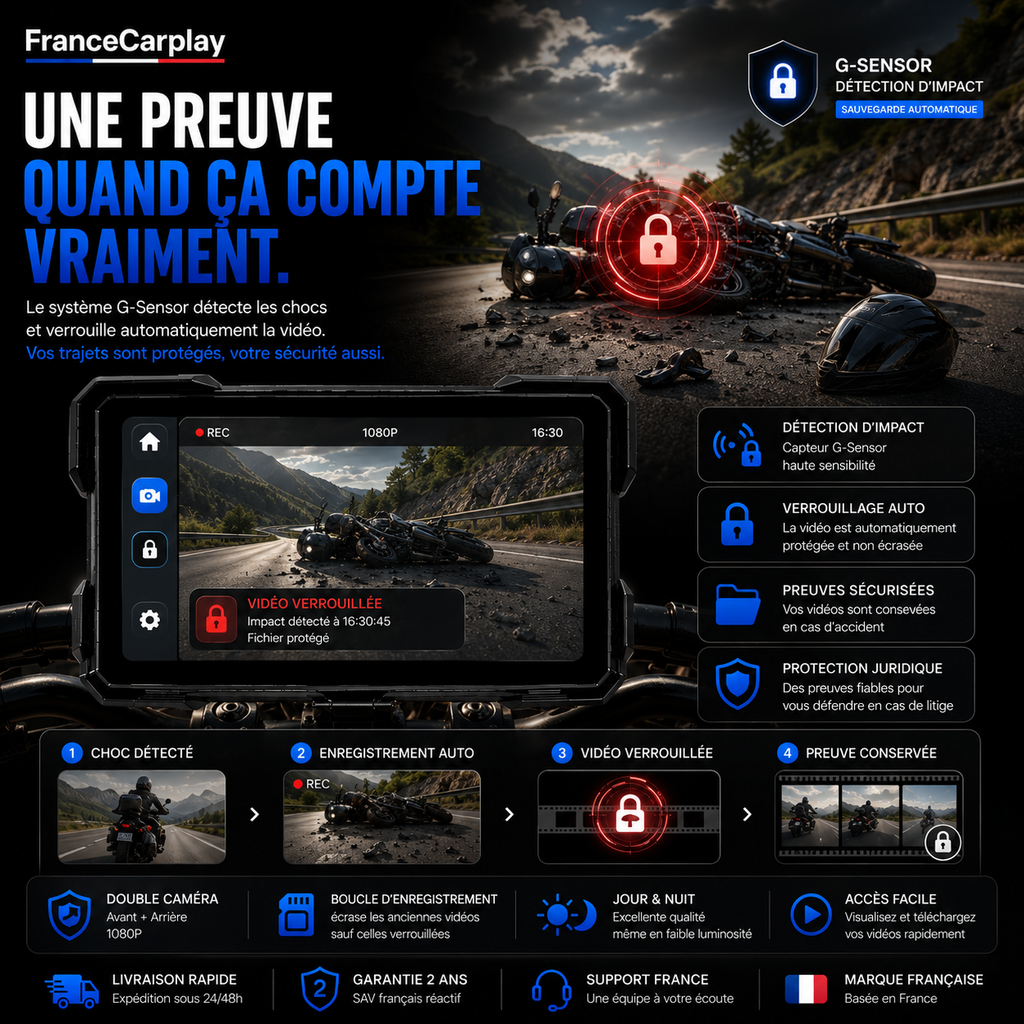 CarPlay & Android Auto Moto Sans Fil