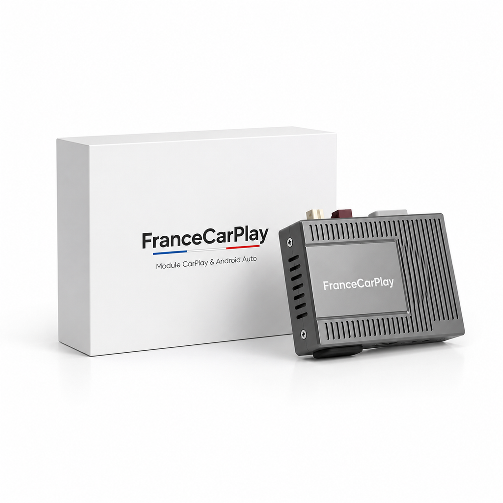 Alfa Romeo boîtier Apple CarPlay & Android Auto sans fil — packaging FranceCarplay