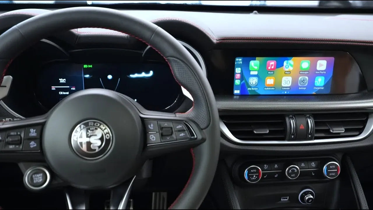 Écran Alfa Romeo avec Apple CarPlay et Android Auto